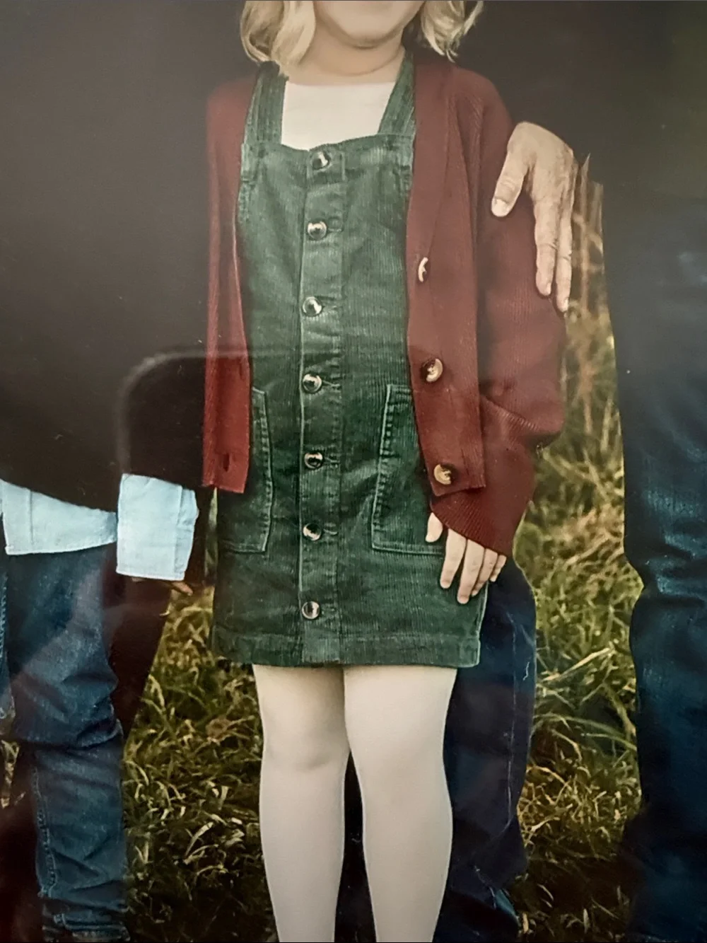 The Children's Place Olive Green Corduroy Button-Front Pinafore Dress - Picture 6 of 6